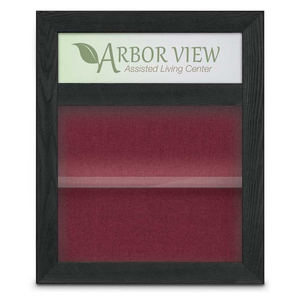 Outdoor Enclosed Combo Board, 42"x32", Bronze Frame/Grey & Pearl